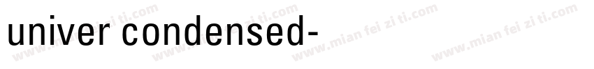 univer condensed字体转换